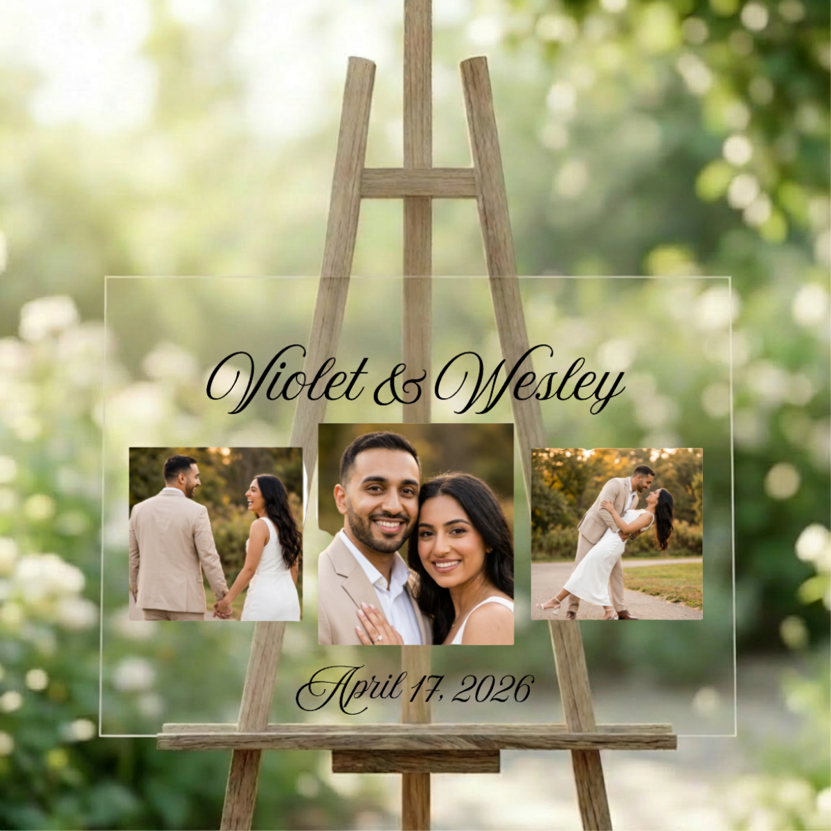 Acrylic Wedding Custom Welcome Photo Sign