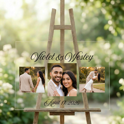 Acrylic Wedding Custom Welcome Photo Sign