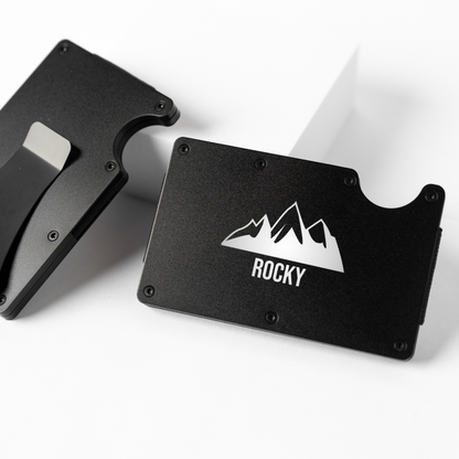 Customized Aluminum Card Holder with Clip