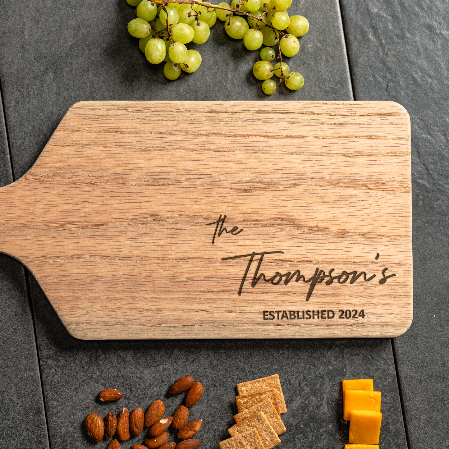 Personalized Large Paddle Cutting Boards - Family Name