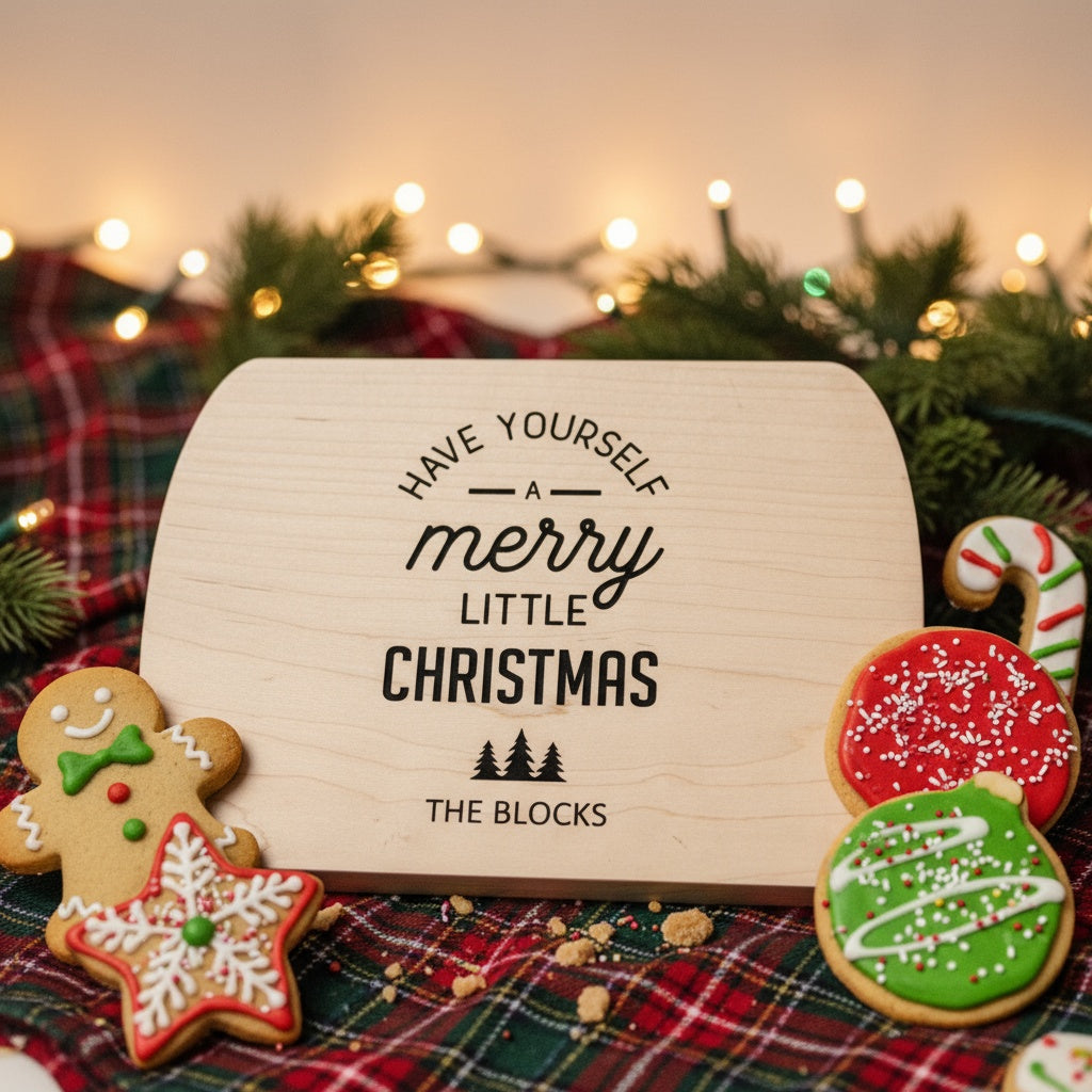 Christmas Collection Custom Thin Oval Cutting Boards