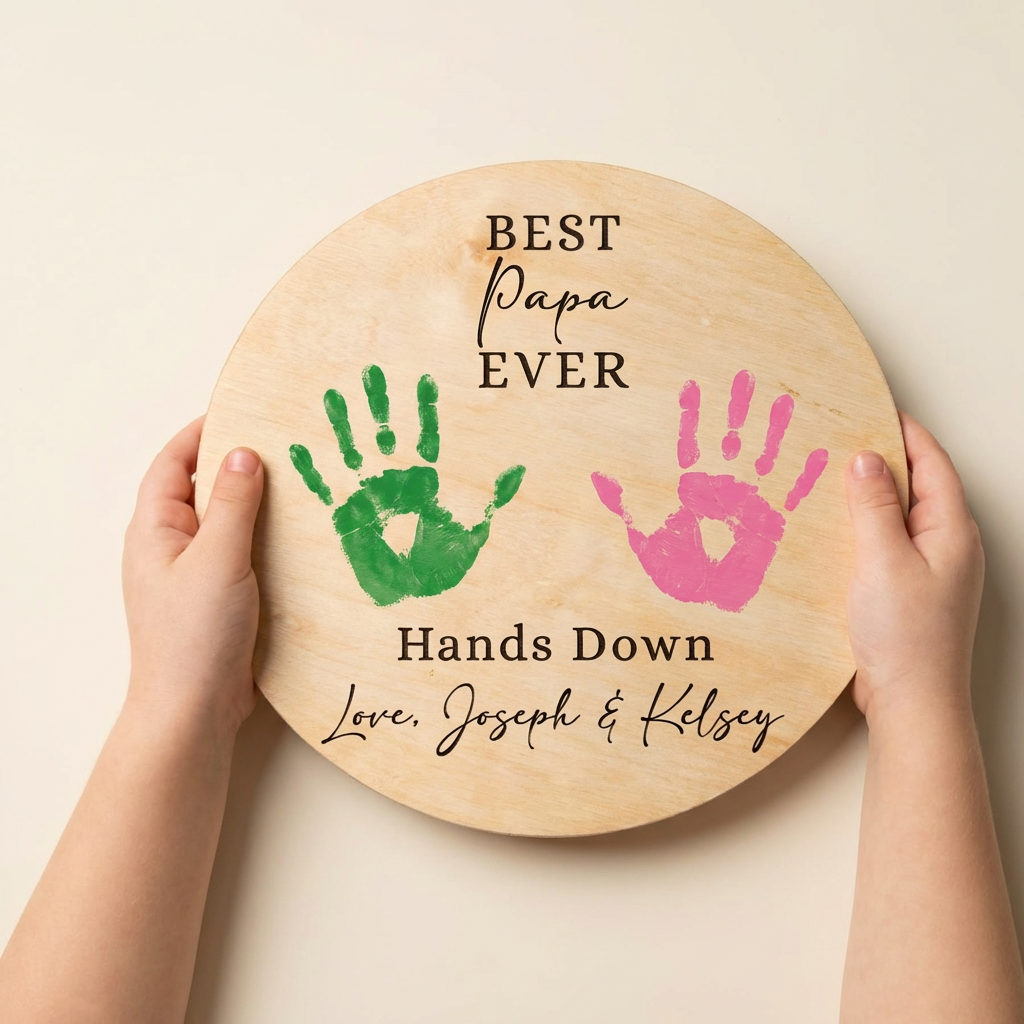 Customized Father's Day Handprint Sign