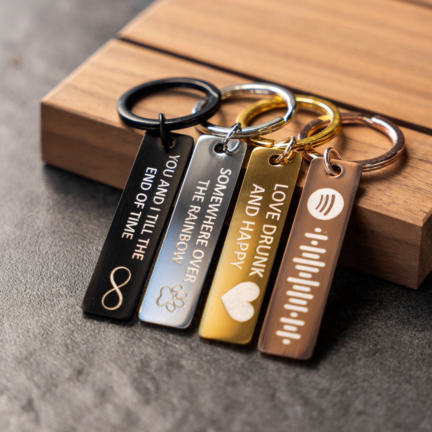 Custom Engraved Rectangle Keychains