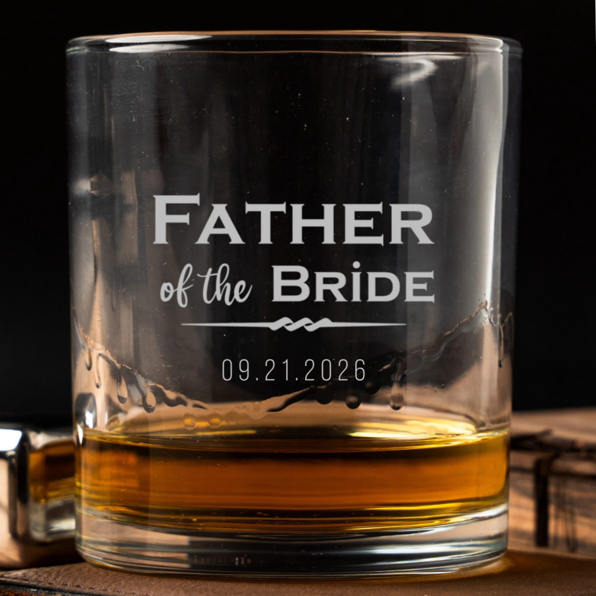 Custom Father of the Bride/Groom Lowball Glass