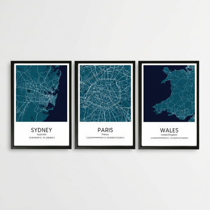 Customizable City Map Framed Wall Art