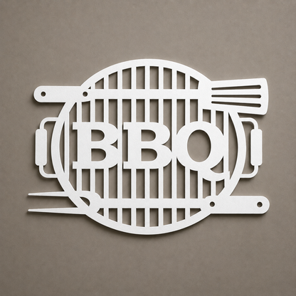 BBQ Grill Metal Sign