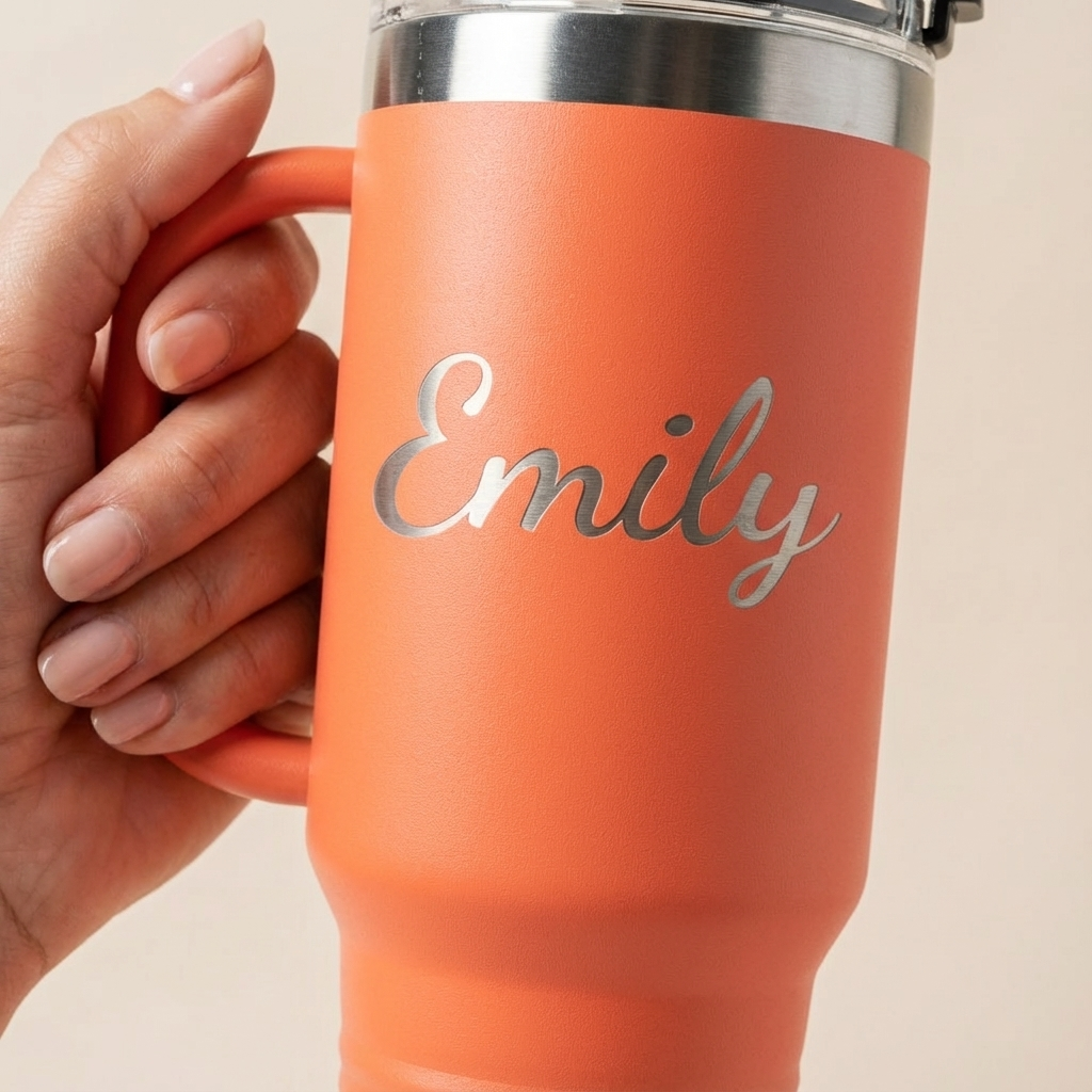 Customized 40oz Tumbler -Script
