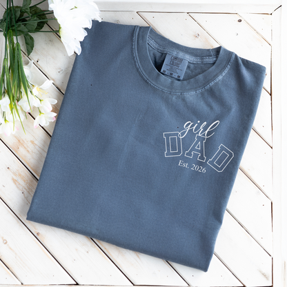 Premium Girl Dad T-Shirt with Custom Est Year