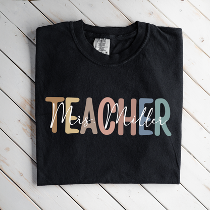 Premium Customized Teacher Design T-Shirt