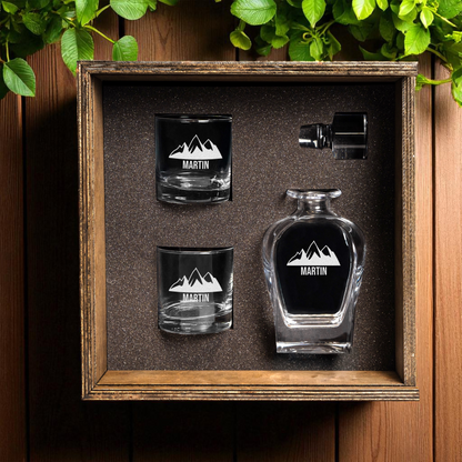 Tudor Decanter Set with Custom Gift Box