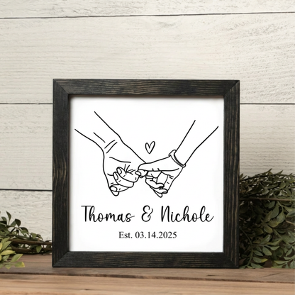 Customized Pinky Promise Framed Sign