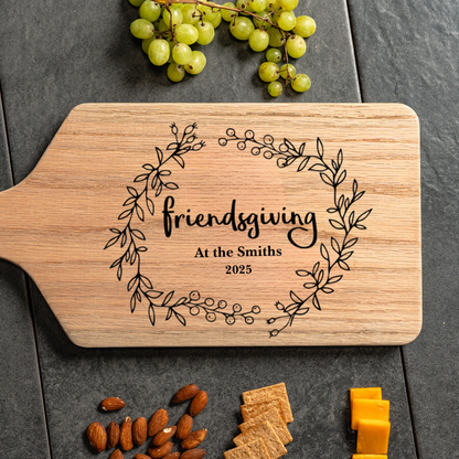 Friendsgiving Custom Big Paddle Cutting Boards