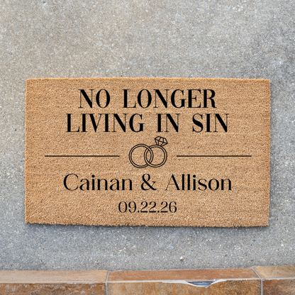 No Longer Living In Sin Doormat