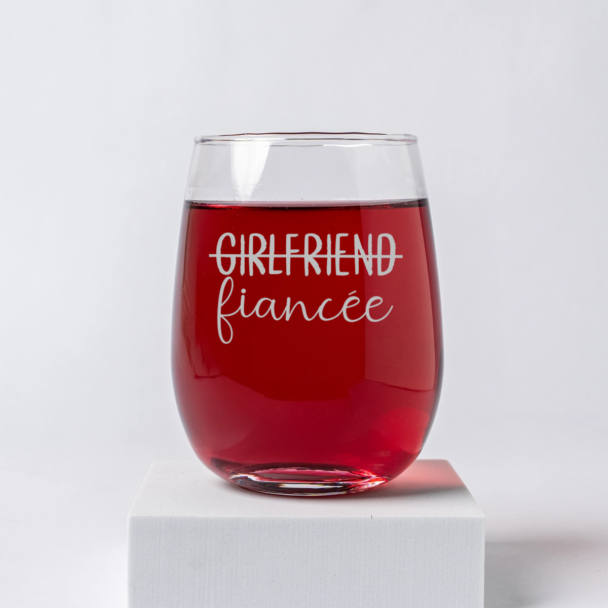 Fiancé and Fiancée Beer Mug/ Wine Glass Engagement Gift