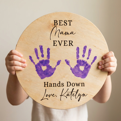 Customized Mother's Day Handprint Sign