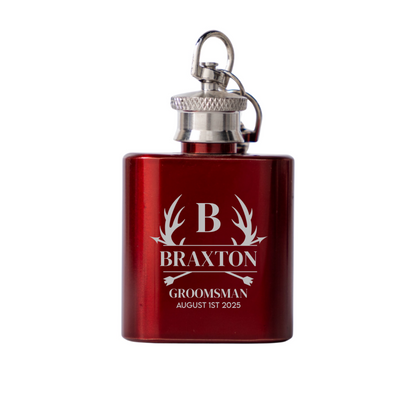 Customized Keychain Flasks - Wedding Designs