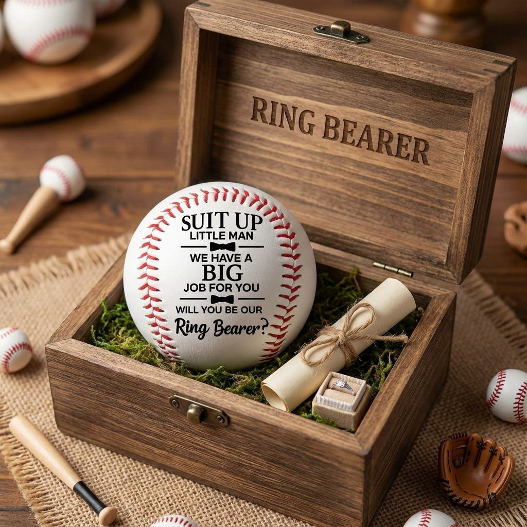 Ring Bearer Proposal Baseball