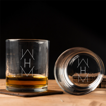 Custom Whiskey Glass Front & Bottom