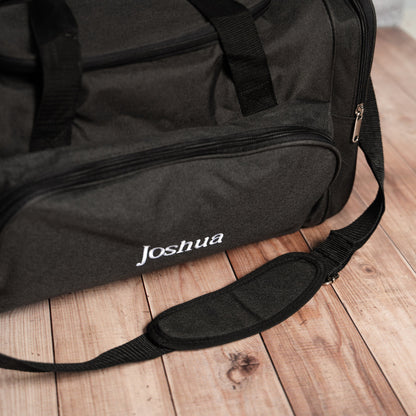 Groomsmen Gift Set of 5 Customized Black Duffle Bags