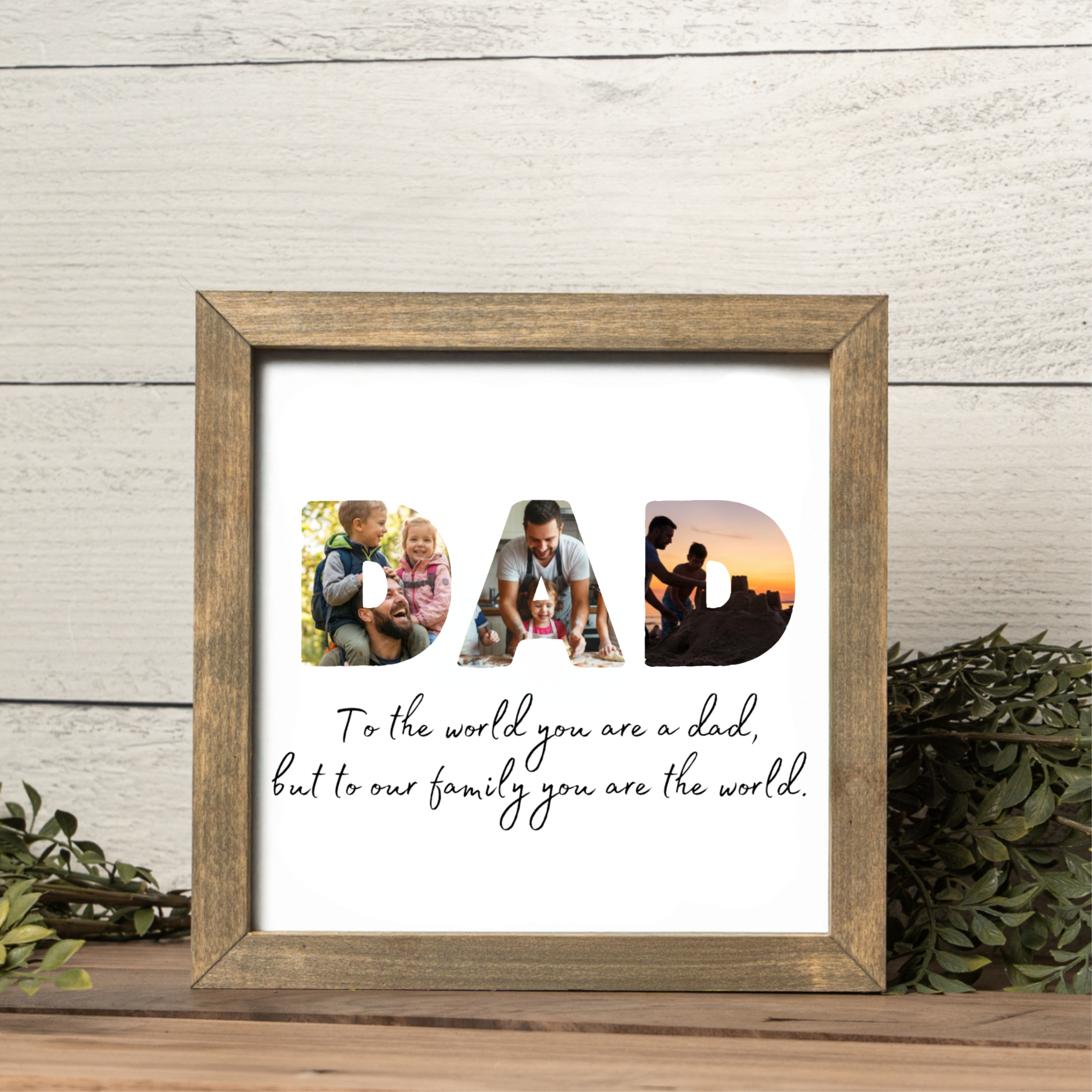 Customized Photo Sign for Dad