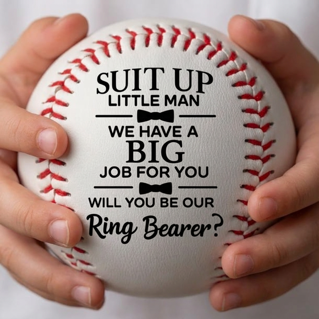 Ring Bearer Proposal Baseball