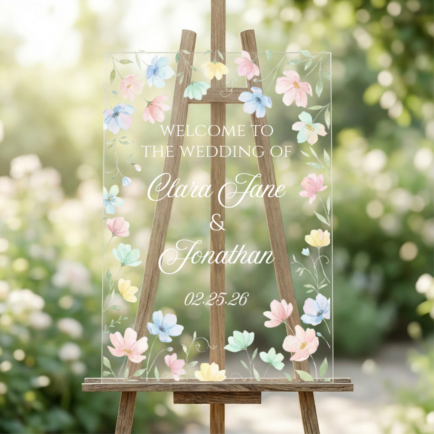 Customized Acrylic Wedding Welcome Sign