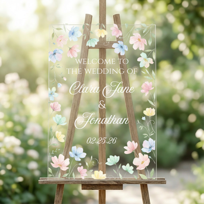 Customized Acrylic Wedding Welcome Sign