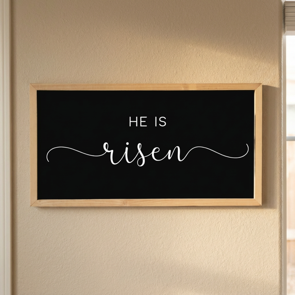 He Is Risen Easter Framed Sign