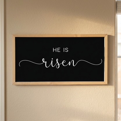 He Is Risen Easter Framed Sign