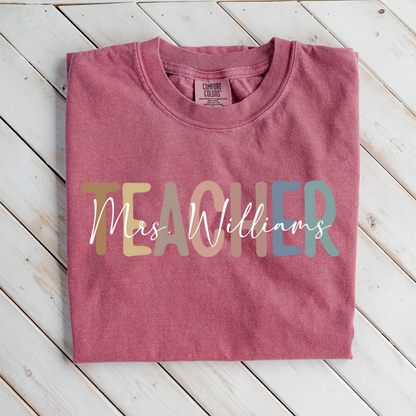 Premium Customized Teacher Design T-Shirt