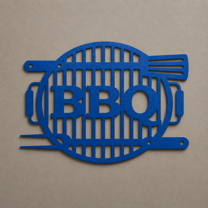 BBQ Grill Metal Sign