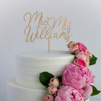 Customized Mr. & Mrs. Wedding Cake Topper