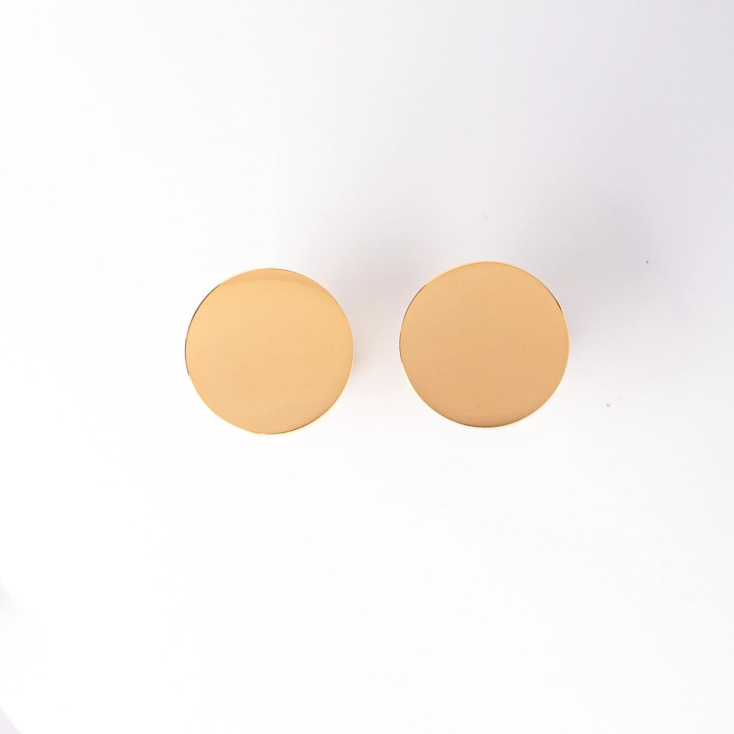 Customized Round Gold Circle Cufflinks