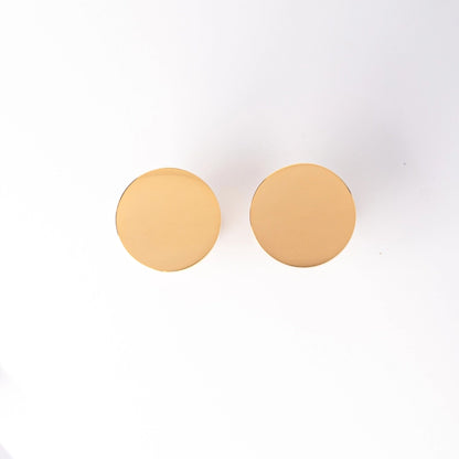 Customized Round Gold Circle Cufflinks