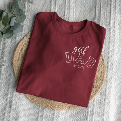 Custom Girl Dad T-Shirts with Est Year