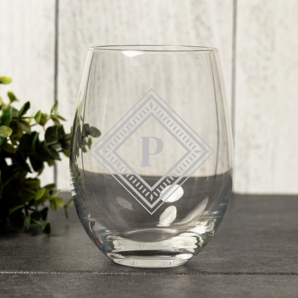 Engraved Stemless Wine Glass - Signature Designs