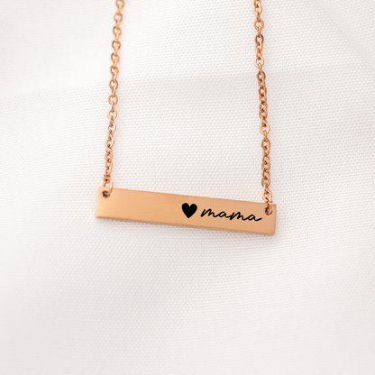 Mothers Day Custom Bar Necklace