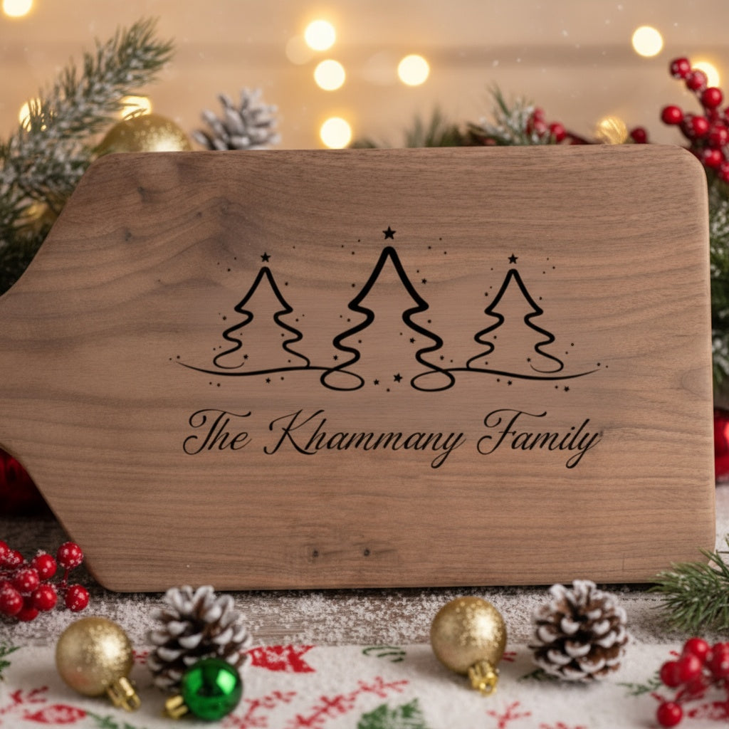 Christmas Collection Custom Big Paddle Cutting Boards