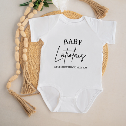 Customized Baby Announcement Onesie