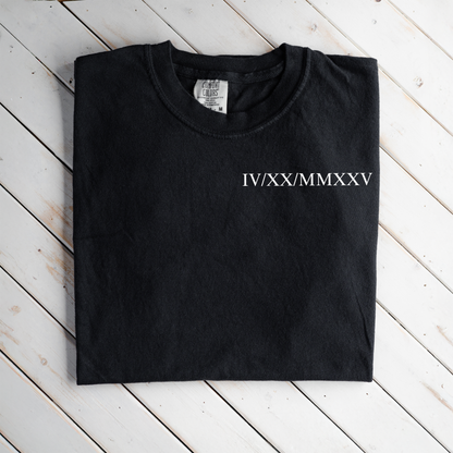 Customized Roman Numeral T-Shirt