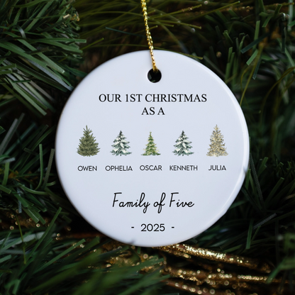 Customized First Christmas Family Trees