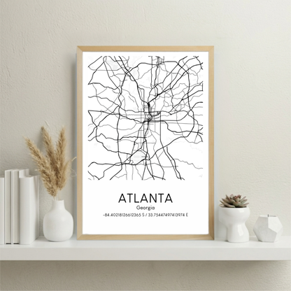 Customizable City Map Framed Wall Art