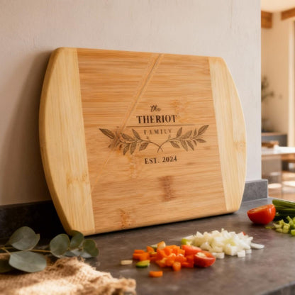 Customized 6x8 Bamboo Rounded Edge Cutting Board