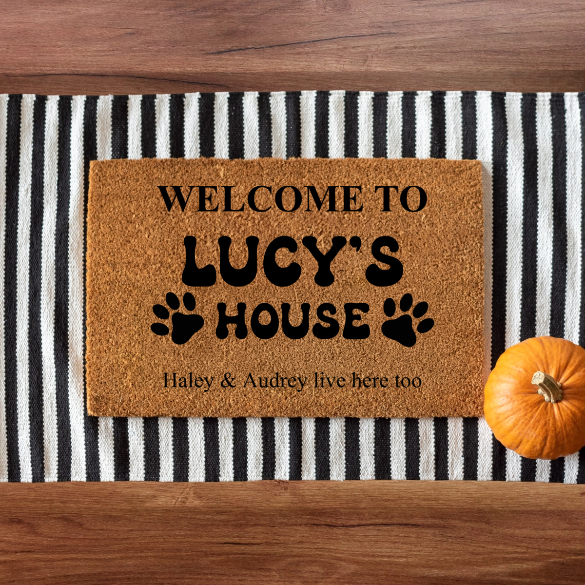 Custom Welcome Dog Doormat