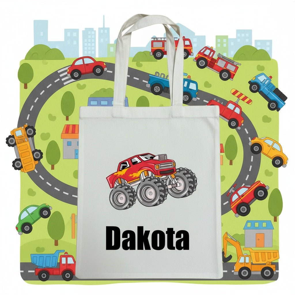 Customized Kids Vehicle Themed Tote Bags