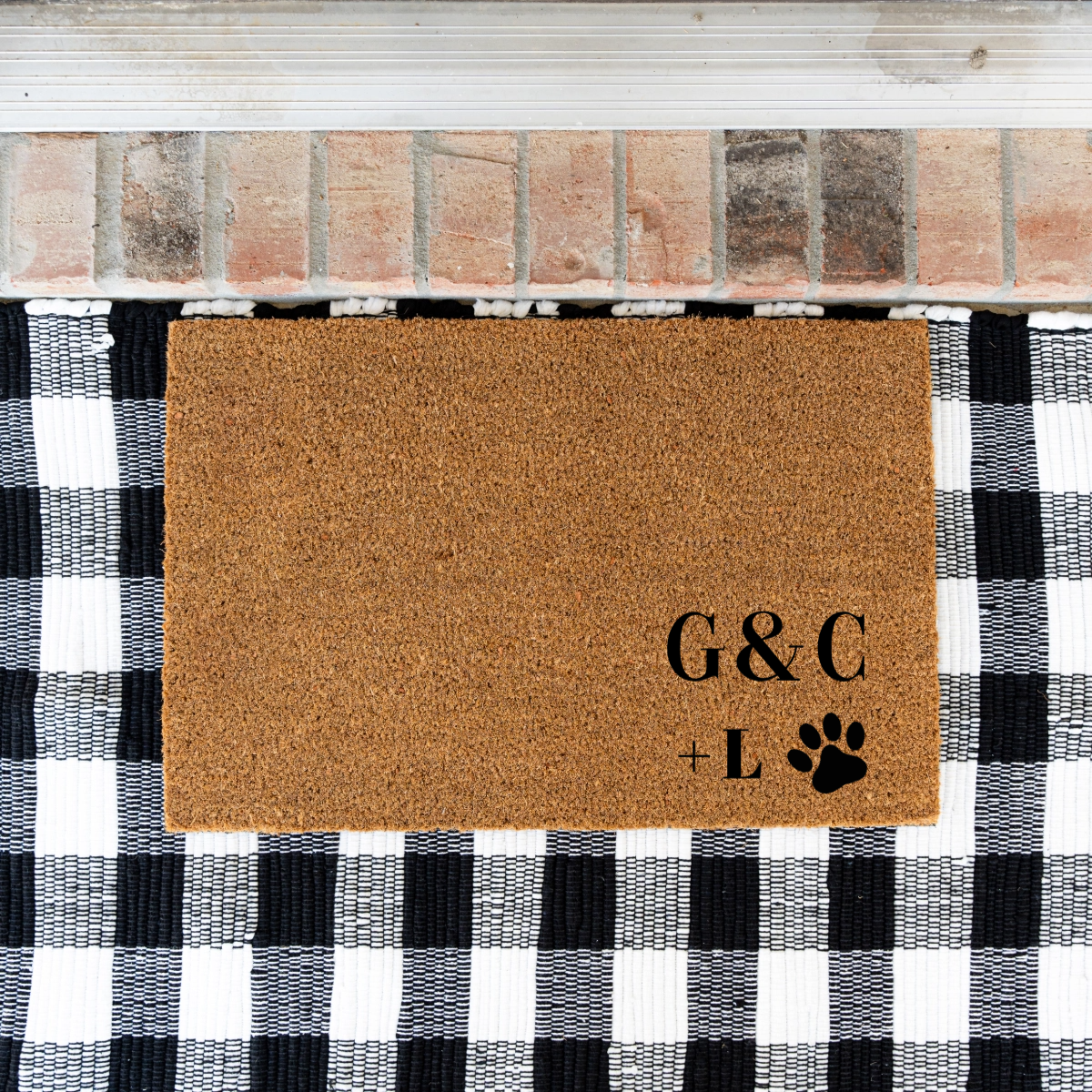 Customized Paw Print Doormats