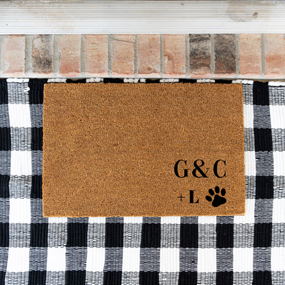 Customized Paw Print Doormats