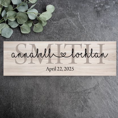 Customized Love Connects Wood Plank Sign