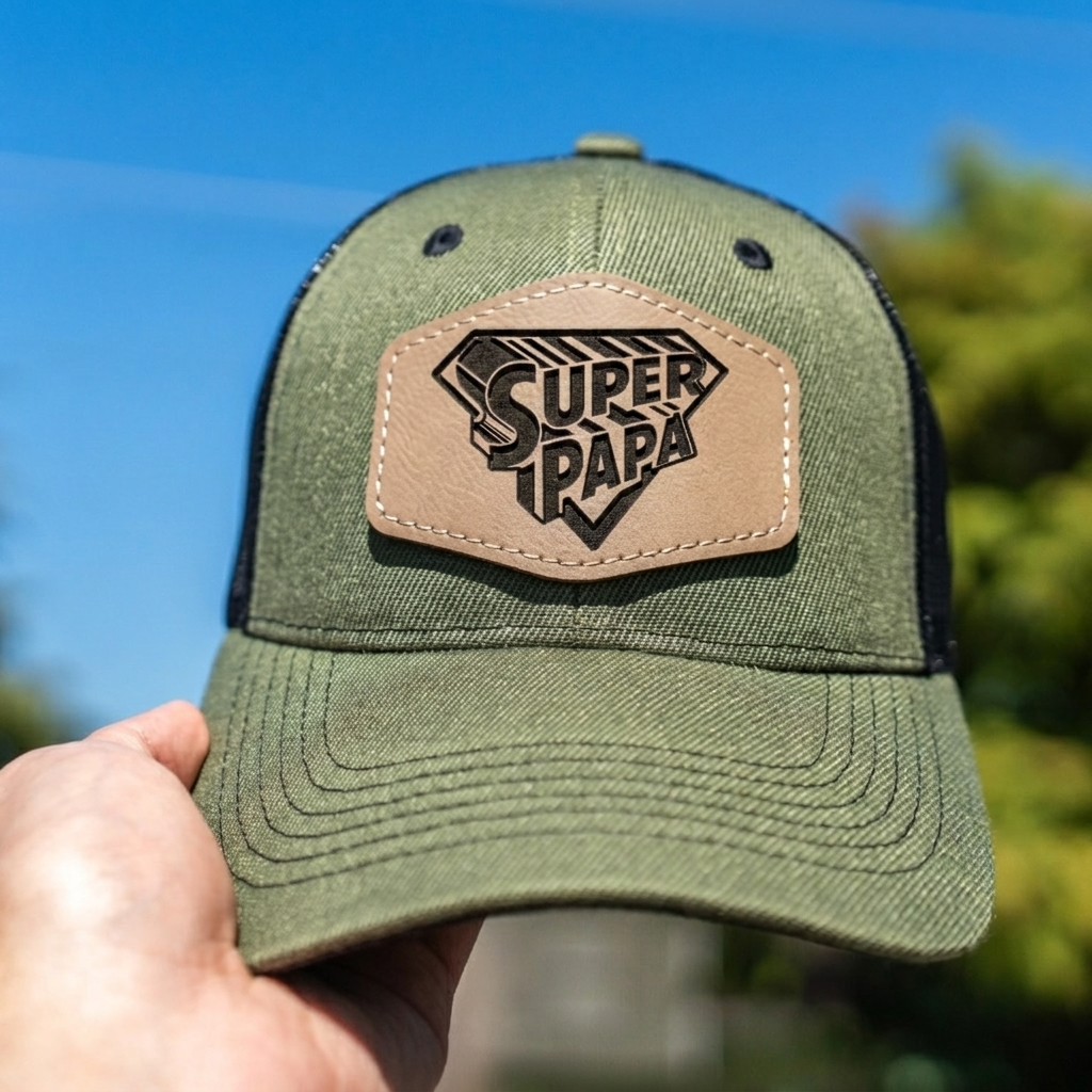 Customized Dad Trucker Hat with Engraved Patch