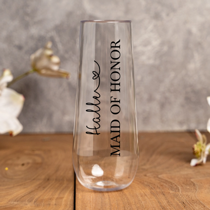 Customized Bridesmaid Champagne Flute
